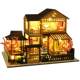 Music box sky city handmade diy cabin model
