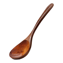 Wooden spoon for eating household long-handled large wooden spoon for dry rice soup for eating soybean powder Japanese ramen spoon