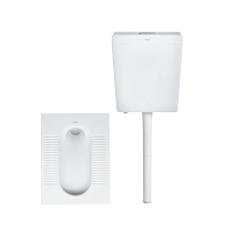 HEGII Hengjie squat toilet bathroom deodorant ceramic squat toilet water tank temporary toilet household squat toilet