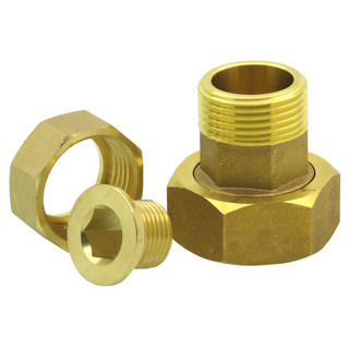 59 all-copper water pump interface variable diameter conversion connector 6 minutes 1 inch inner and outer wire straight through copper live water meter connector 4 minutes