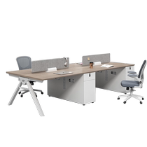 Staff desk simple modern 4 6 staff booth screen table and chair combination office office furniture