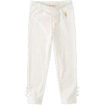 David Bella Girls Summer Pants Childrens White Leggings Long Pants Childrens Clothes Nine-Point Pants Modal Big Childrens Pants