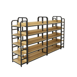 Zhongdao ຕູ້ຊຸບເປີມາເກັດ shelf double-sided display stand rack multi-layer snack rack rack storage rack ເຄື່ອງສໍາອາງ