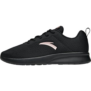 Anta women's shoes sports shoes spring leather waterproof new casual lightweight ladies black breathable running shoes
