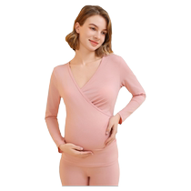 Maternity autumn clothes and autumn trousers set thermal underwear pregnancy postpartum and lactation period pajamas pure cotton base layer confinement clothes autumn clothing