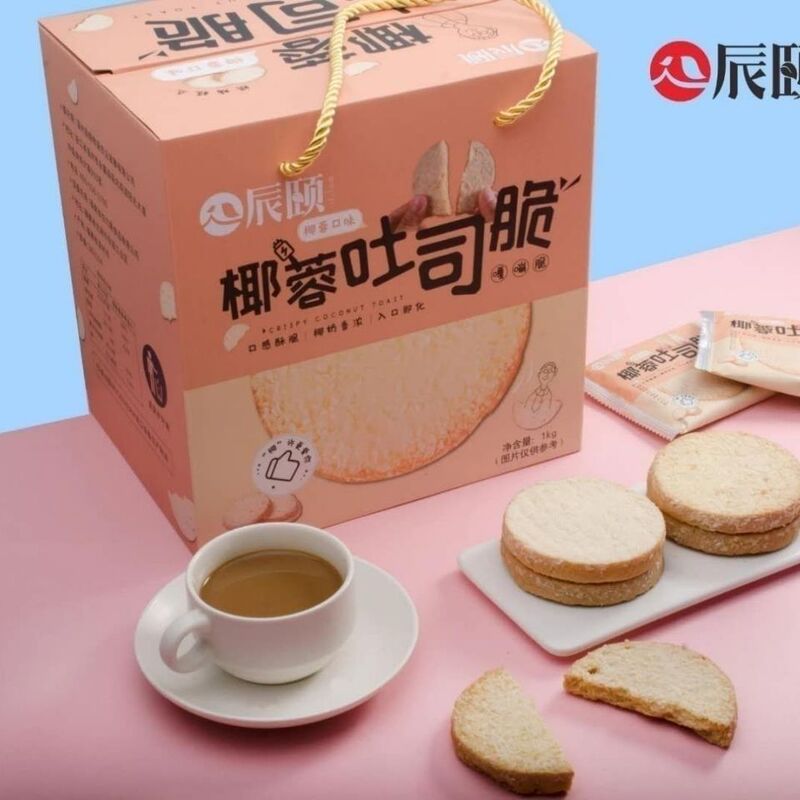 Chen Yi Story Coconut Toast Crispy Western-Style Pastry Snack Baked Bread Casual Crispy Coconut Milk Flavor Melts in Your Mouth Chen Yi Story Coconut Toast Crispy Western-Style Pastry Snack Baked Bread Casual Crispy Coconut Milk Flavor Melts in Your Mouth