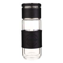 Tea water separation glass cup double layer of high temperature resistant water glass 2023 new men upscale personal special tea cup