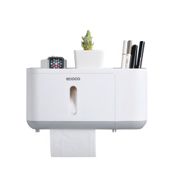 Bathroom Tissue Box Toilet Storage Toilet Paper Rack Tissue Box Toilet Paper Holder Wall-Mounted Waterproof Roll Paper Holder
