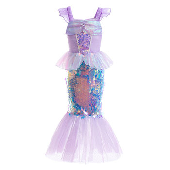 ໃຫມ່ mermaid Princess dress ເດັກຍິງວັນຄຣິດສະມາດ dress ເດັກນ້ອຍ costume ເດັກນ້ອຍ sequined fishtail dress