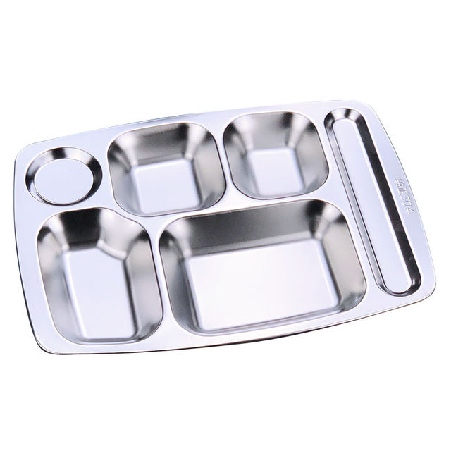 304 stainless steel custom lettering canteen adult dining tray