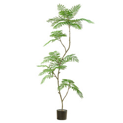 Jacaranda Artificial Green Plant, High-End Light Luxury Living Room Sofa Tv Cabinet Floor-Standing Ornament, Large Potted Fake Tree Plant