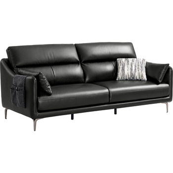Lin's home furnishings medium-old style small leather sofa