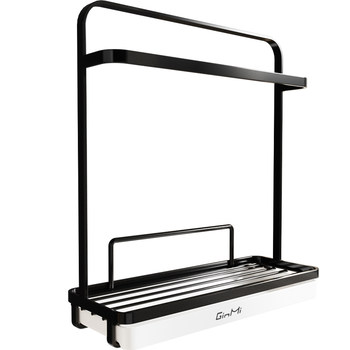 Sink rag drain rack without punching and traceless wall hanging