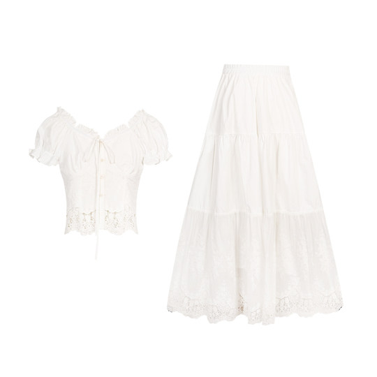 Gentle design French two-piece suit