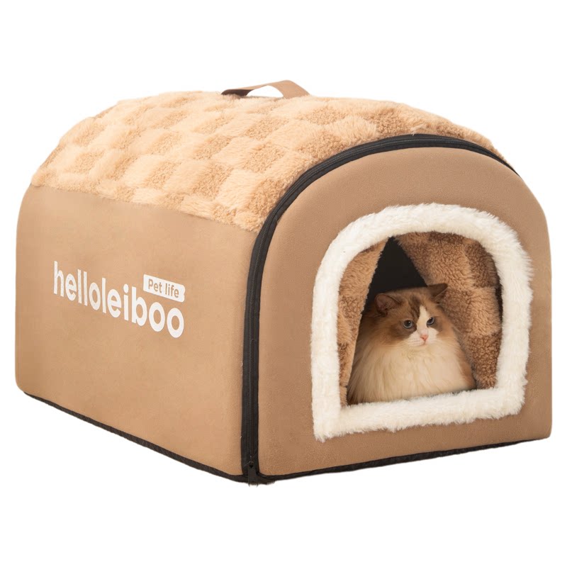 Cat nest for all seasons, thickened with plush and warm for cats