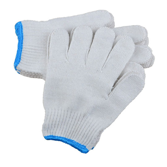 手套劳保耐磨加厚劳动尼龙舒适白棉纱男工地干活工人工作棉线手套