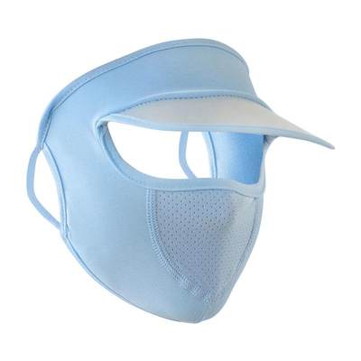 Summer riding mask cover full face visor sunscreen headgear women's anti-ultraviolet ice silk face towel windproof hood face gini