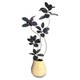 Simulated green plant high-end light luxury black diamond rubber tree