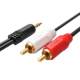 Akihabara 3.5 to double lotus audio cable speaker cable