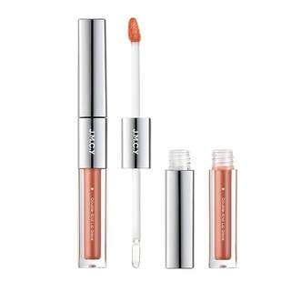 Double-ended mirror water-gloss lip glaze that does not fade or stick to the cup