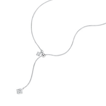 Dodogogo square pull-out necklace for women