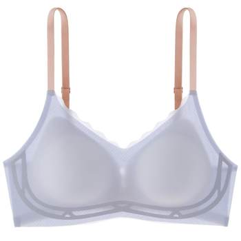 Shu oxygen underwear ແມ່ຍິງ ultra-thin summer no rims ເຕົ້ານົມຂະຫນາດນ້ອຍ seamless bra ຫນຸ່ມນັກສຶກສາໂຮງຮຽນມັດທະຍົມ bra ຫນ້າເອິກແປ