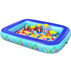 ເດັກນ້ອຍ inflatable sand pool cassia toy beach pool set baby indoor play ຂຸດດິນຊາຍ ສີຫີນ ຮົ້ວບ້ານ