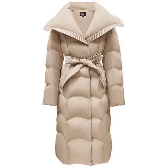 Women's VeroModa waist-cinching down jacket