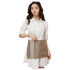October mother wearing radiation-proof clothing for office workers