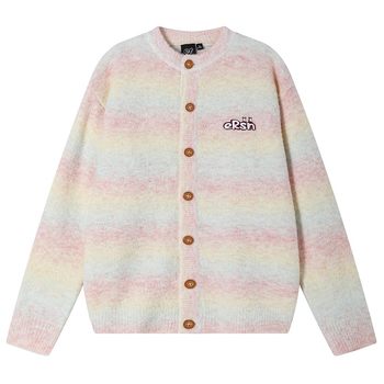 Er rainbow sweater cardigan women's 2025 autumn new national fashion campus style gentle knitted jacket