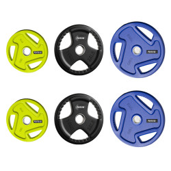 Rubber-Coated Barbell Plates Dumbbell 5kg Weight Plates for Men and Women Fitness Home Use Powerlifting Deadlift Hand Grip Large Hole