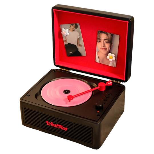 WhatPlus问加C300cd机蓝牙音响一体播放器唱片机复古礼物黑粉限量