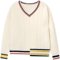erdosKIDS Ordos childrens clothing contrasting cable childrens cashmere sweater
