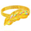 Jin Zhizun Xu Kai's same style sparkling gold gold feathers colorful fantasy gold ring solid gold ring birthday gift