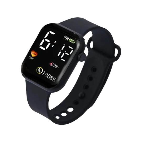 新款LED电子手表C1爱心潮流时尚简约运动款学生少儿LED电子表