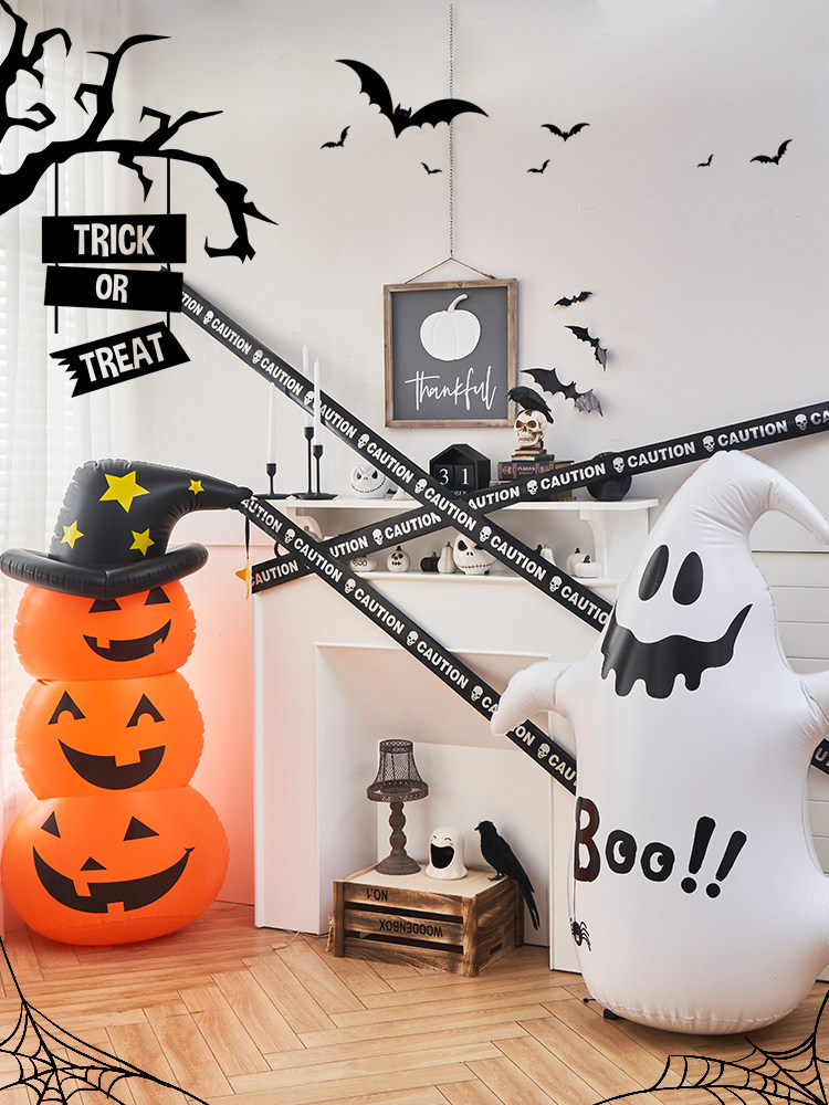 Halloween Night Cartoon Inflatable Pumpkin Lantern Decorations Ghost Inflatable Props Shop Scene Decorations