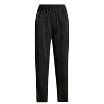 High-end silk pearl forged fragrant cloud gauze womens pants for middle-aged and elderly mothers mulberry silk nine-point pants black high waist drape