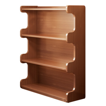 Bookshelf shelf floor-standing bookcase simple living room storage cabinet integrated with wall multi-layer household storage display cabinet