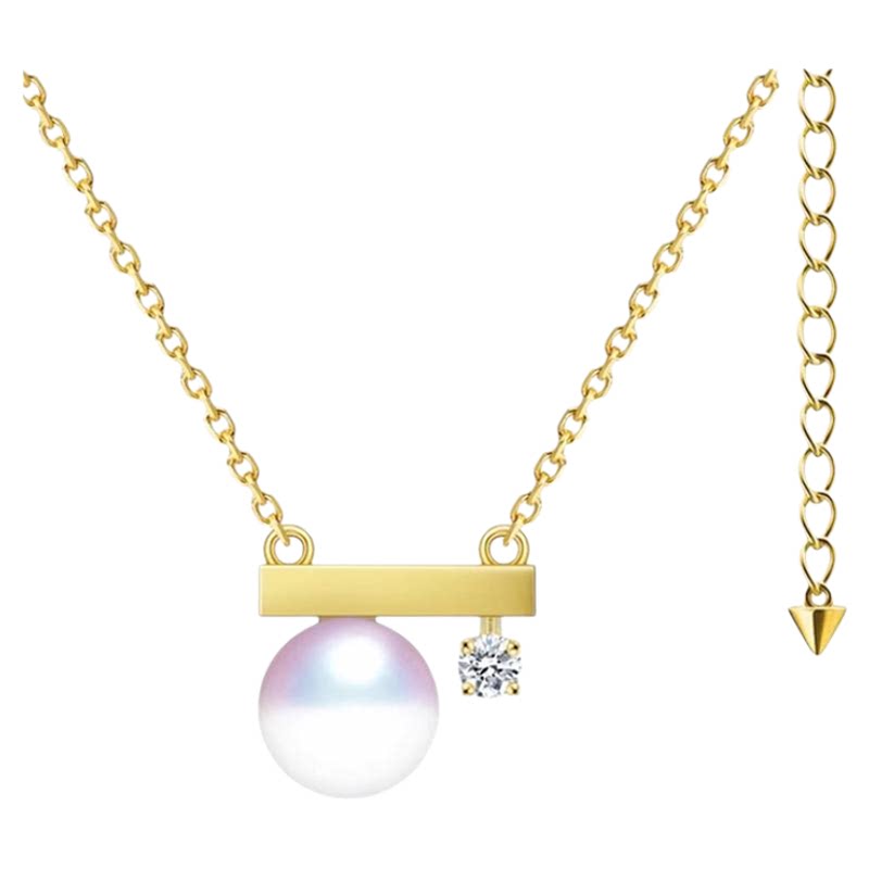 Balance beam necklace balance beam pearl ring tasaki balance beam earrings akoya seawater pearl 18K gold