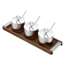 Modern MODERN Nordic light luxury seasoning box stainless steel kitchen storage box jar seasoning bottle MSG salt shaker