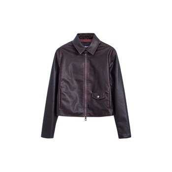 Desigual25 new autumn and winter pu lapel leather women's jacket