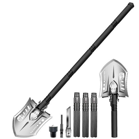 汉道多功能工兵铲户外车载折叠便携锰钢加厚兵工铲子露营钓鱼铁锹