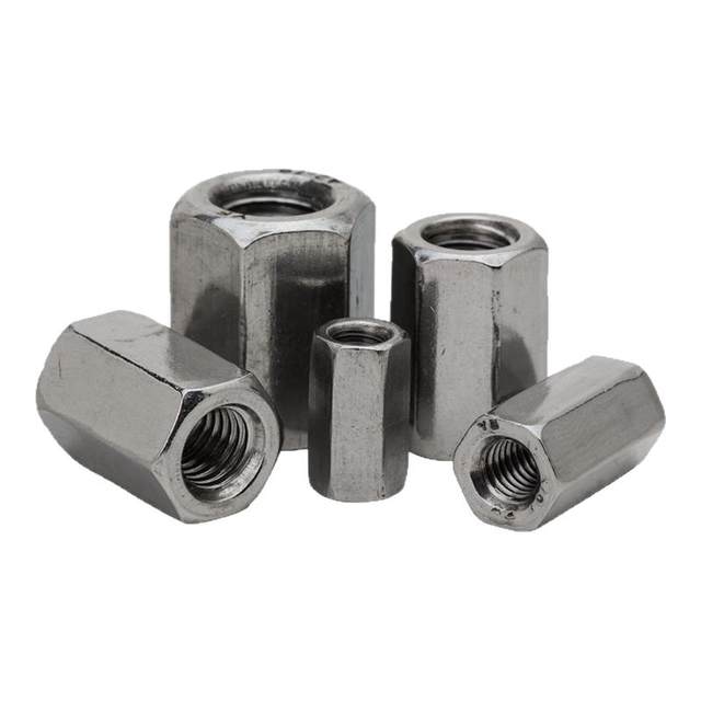 304 stainless steel welded hex nut joint nut thickened lengthened link nut M6M8M10M12M16