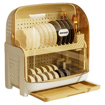 Flip cover all-inclusive dustproof and insect-proof bowl and chopstick storage rack