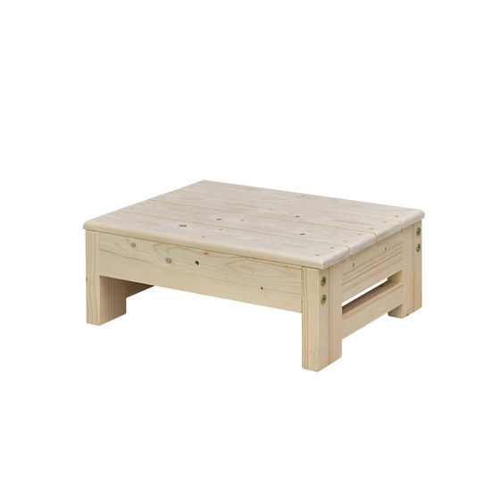 F-KJAL thickened solid wood sofa stool, foot stool, bathroom stool, raised wooden frame, foot board, foot stool, small steps