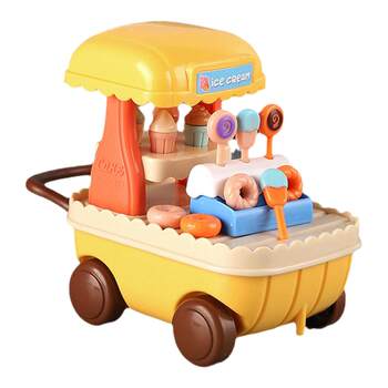 Simulated gift food and toy mini kitchen dessert cart