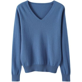 Long-sleeved slim v-neck inner cashmere cardigan sweater