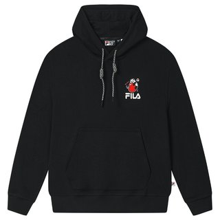 FILA斐乐熊猫男女同款卫衣2025秋新品宽松情侣连帽宽松运动上衣