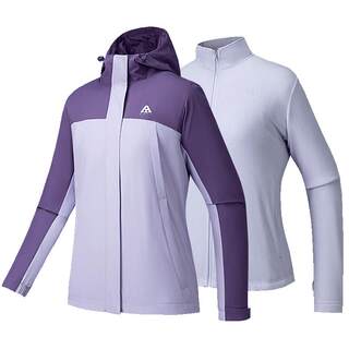 Anta women's four-proof fleece three-in-one soft shell jacket
