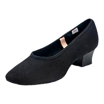 Sansha Teacher's Shoes, Practice Shoes, Ethnic Dance Shoes, Canvas Soft-Soled Ballet Dance Exam Shoes with Black Heels